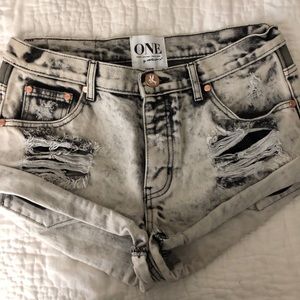 One Teaspoon Bandit Jean Denim Shorts